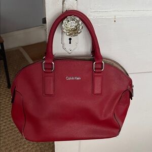 Calvin Klein Cherry Red Satchel